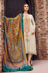 Maria B- Winter 3Pcs Dhanak Embroidered Suit- SRZ00104